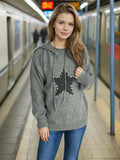 Damen lässiger Hoodie mit grafischem Motiv R&B