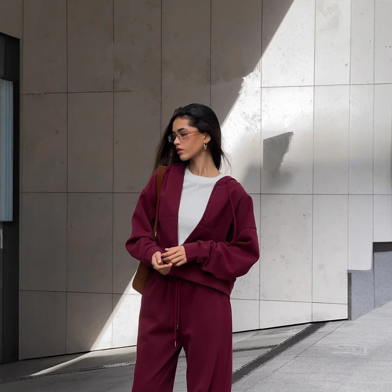 Damen Sportliche Kapuzenjacke R&B
