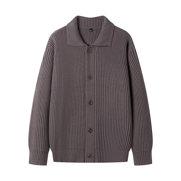 Herren Strickjacke mit sportlichem Design und modischem Schalkragen R&B