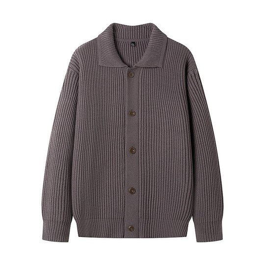Herren Strickjacke mit sportlichem Design und modischem Schalkragen R&B