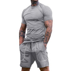 Herren Sportlicher Kurzarmanzug mit praktischem Taschendesign