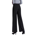 Damen Weit geschnittene High-Waist-Hose mit eleganten Bügelfalten R&B