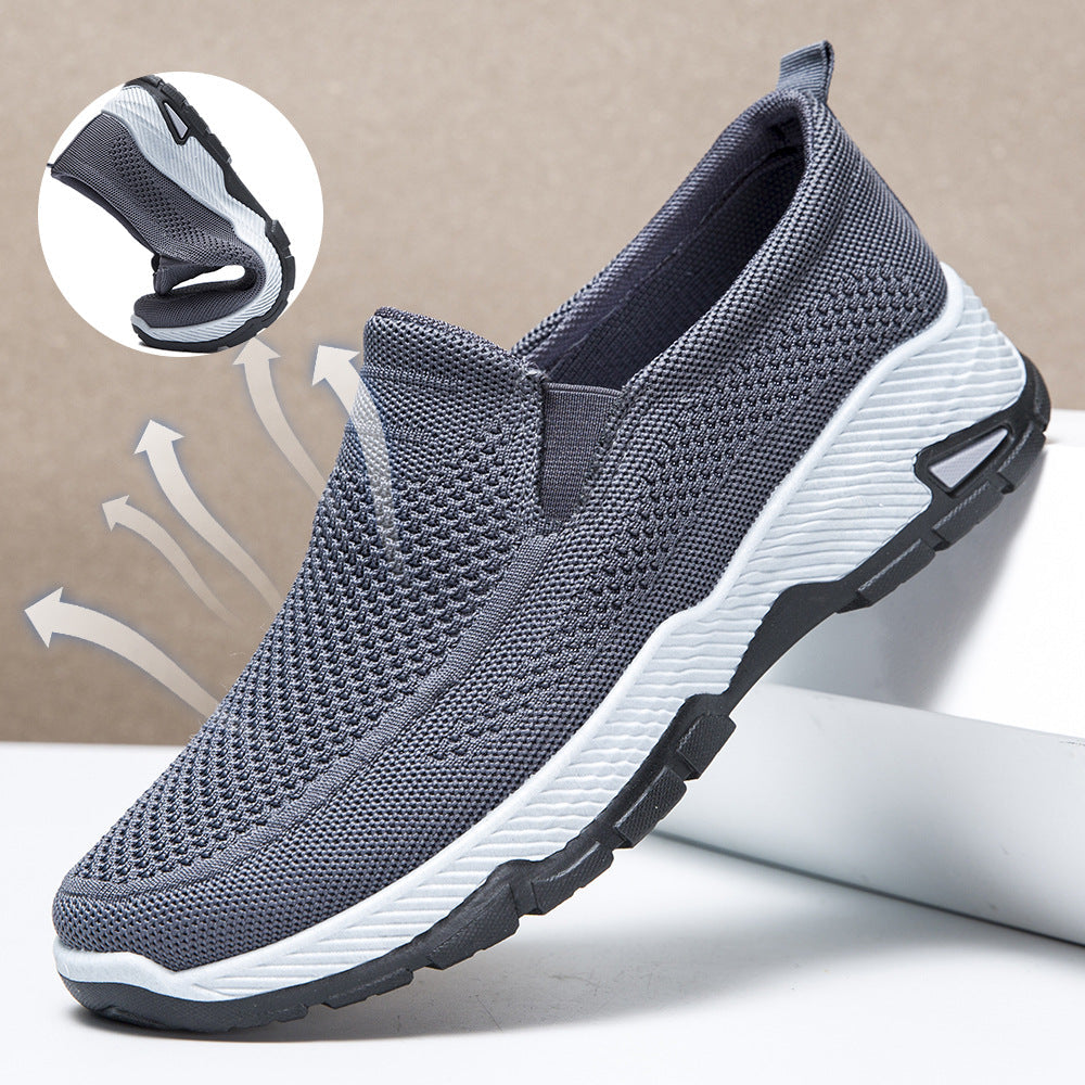 Damen Bequeme Slip-On Freizeitschuhe mit atmungsaktiver Mesh-Oberfläche R&B
