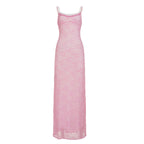 Damen Spitzen-Maxikleid mit verstellbaren Trägern R&B