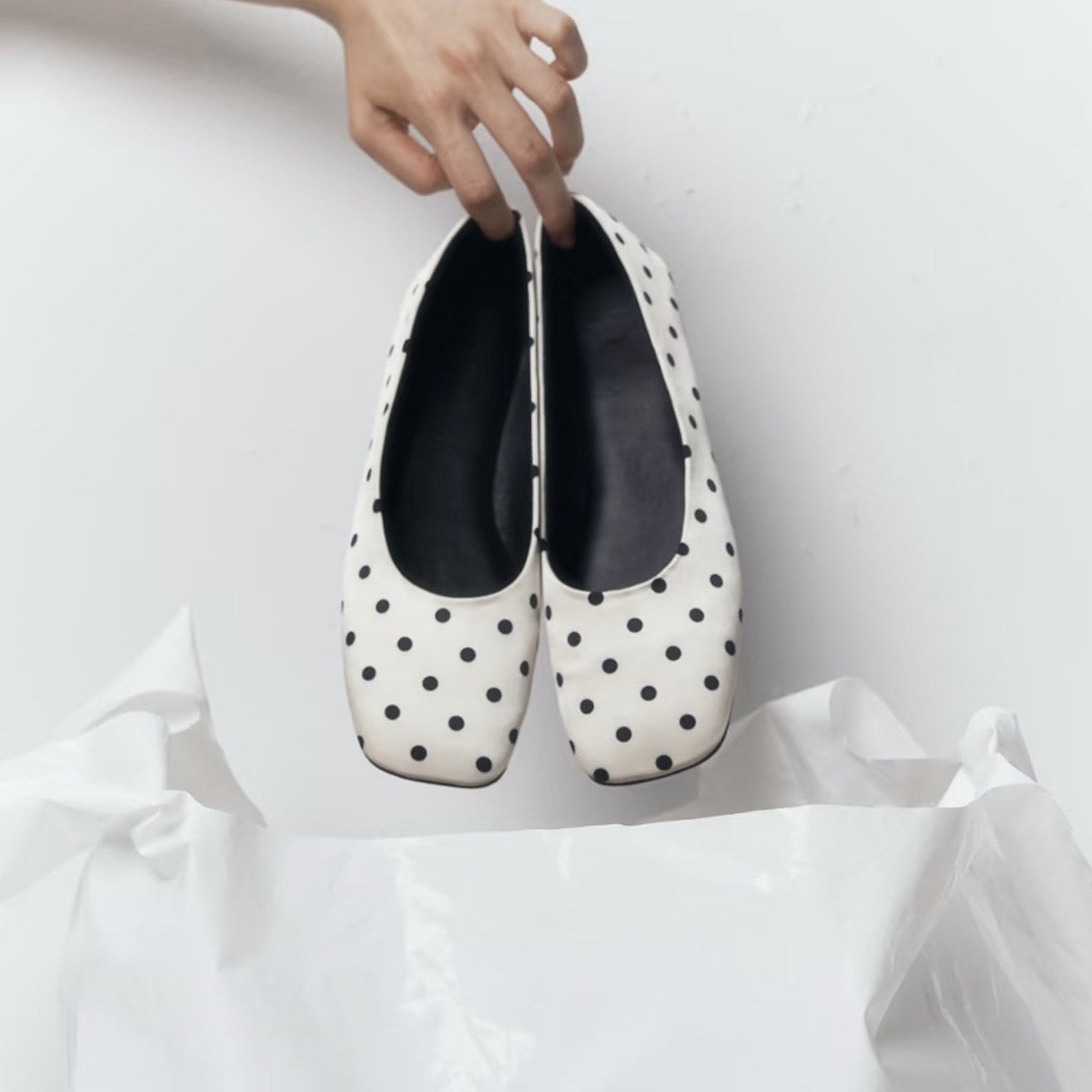 Damen Ballerinas mit eleganter Punktestruktur und bequemem Innenfutter R&B