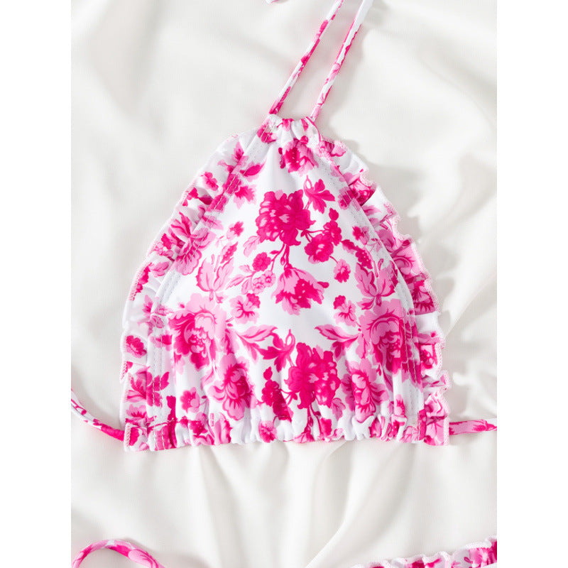 Damen Triangel-Bikini mit verspieltem Rüschen-Design R&B