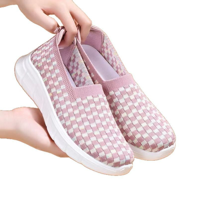 Damen Slip-On Sneakers mit flexiblem Strickdesign R&B