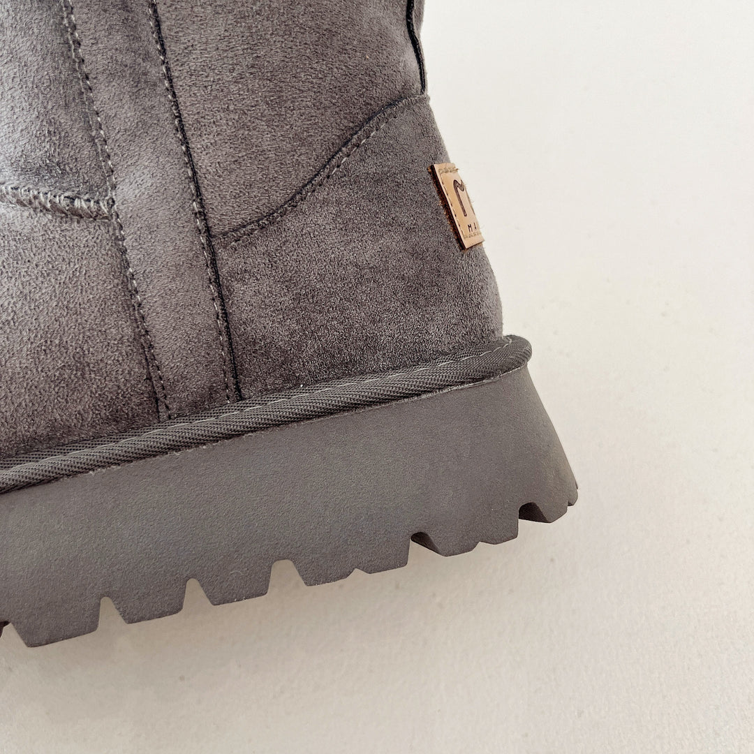 Damen warme Stiefel mit weichem Innenfutter und verstellbarem Schnallenverschluss R&B