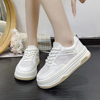 Damen Sportliche Sneakers mit hohem Plateau und atmungsaktiver Oberfläche