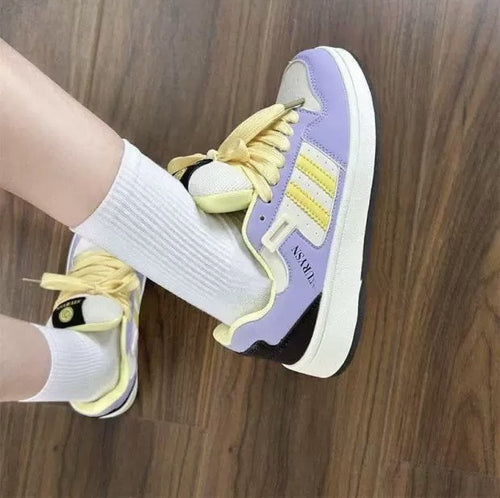 Damen sportliche Sneakers mit luftiger Mesh-Oberfläche und dämpfender Sohle R&B