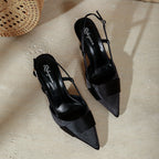 Damen Slingback-Pumps mit elegantem spitz zulaufendem Design und komfortablem Riemen