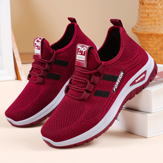Damen Atmungsaktive Sport-Sneaker mit elastischem Schnürsystem R&B