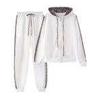 Damen Sportanzug mit modischem Leopardenmuster R&B