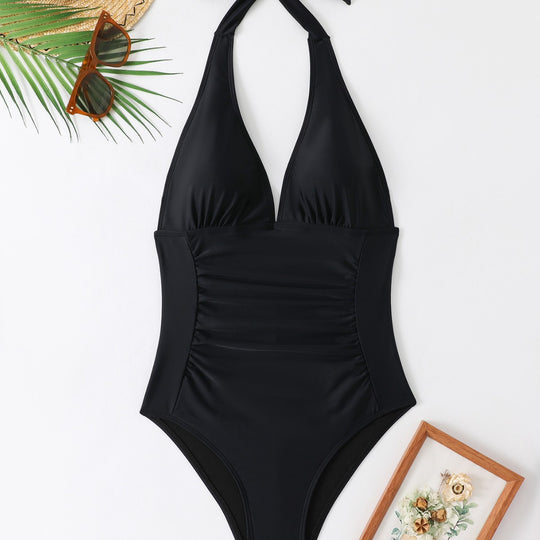 Damen Einteiliger Badeanzug mit modischem Bindeträger-Design R&B