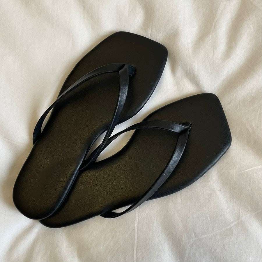 Damen Flip-Flops mit glamourösem Metallic-Riemendesign und komfortabler Innensohle EB
