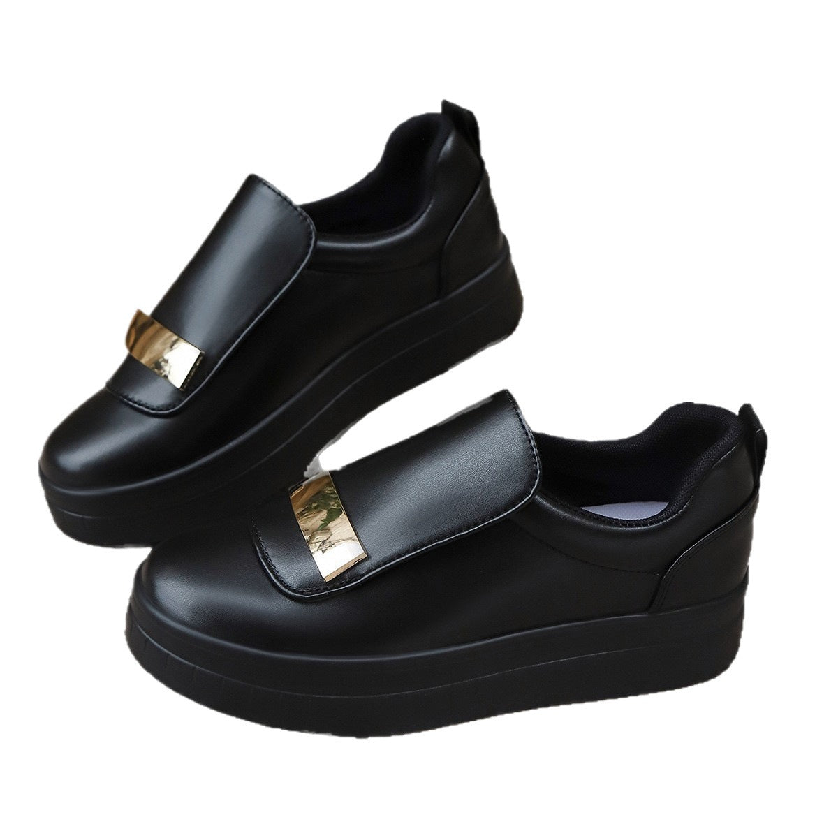 Damen Komfortable Slip-On Sneakers mit modernem Metallic-Detail R&B