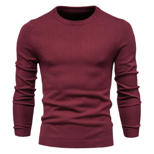 Herren Rundhals Pullover aus hochwertiger Baumwolle R&B