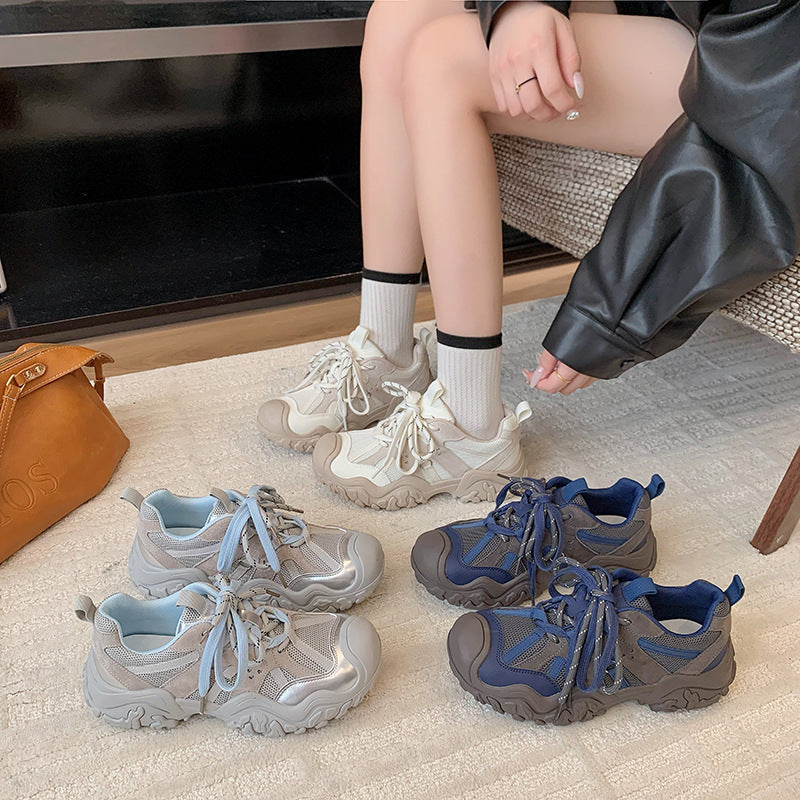 Damen Freizeit Sneakers mit atmungsaktiver Mesh-Oberfläche und robuster Gummisohle R&B