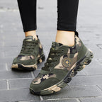 Damen Sneaker mit Camouflage-Muster und dämpfender Sohle