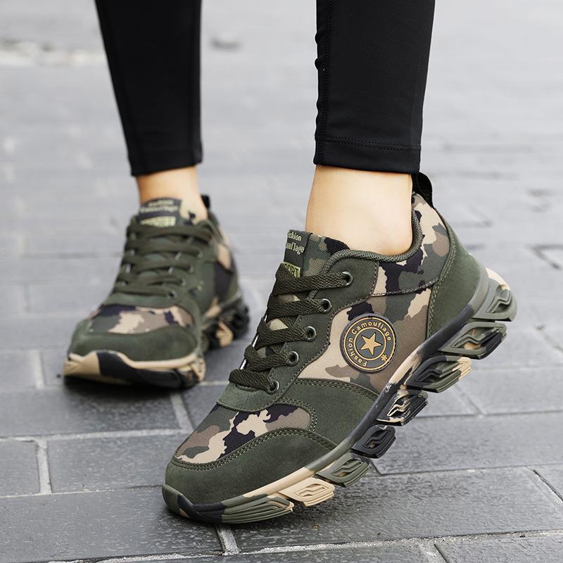 Damen Sportliche Sneaker im Camouflage-Design mit dämpfenden Sohlen
