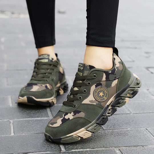 Damen Sportliche Sneaker im Camouflage-Design mit dämpfenden Sohlen R&B