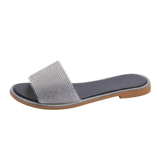 Damen Luxus Hausschuhe mit Strass-Details R&B