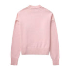 Damen lässiger Pullover mit überschnittenen Schultern R&B