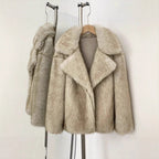 Damen Kunstpelz-Jacke