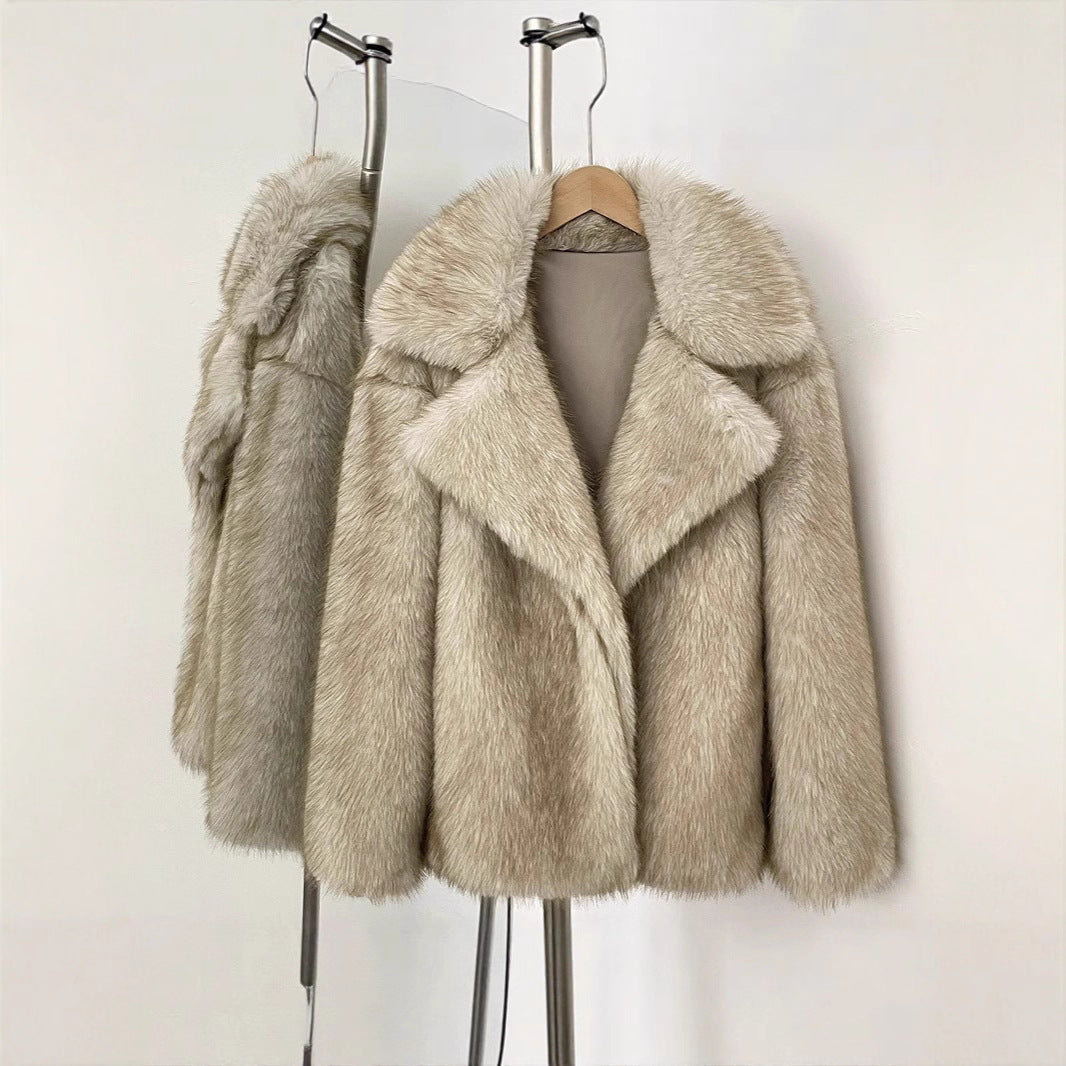 Damen Kunstpelz-Jacke