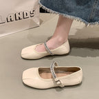 Damen Ballerinas mit funkelndem Riemen R&B