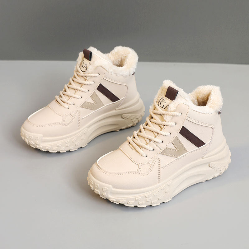 Damen Warmgefütterte High-Top Sneakers mit rutschfester Sohle R&B