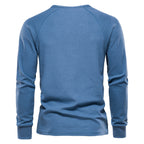Herren Langarm-Henley-Shirt mit strukturierter Oberfläche und modischer Knopfleiste