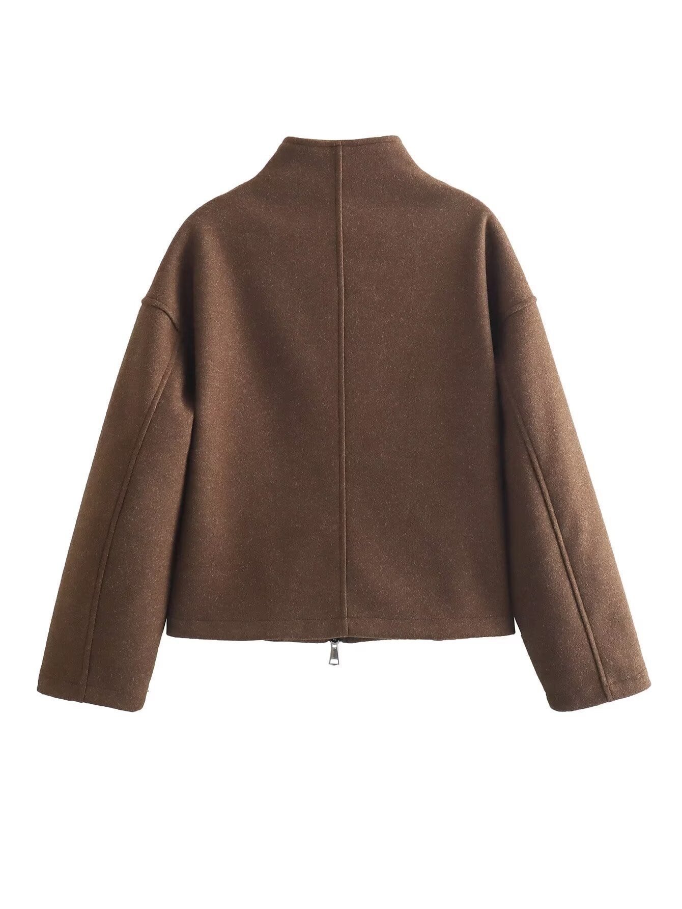 Damen zeitgenössische Übergangsjacke mit hochwertigem Stehkragen und durchgehendem Reißverschluss R&B