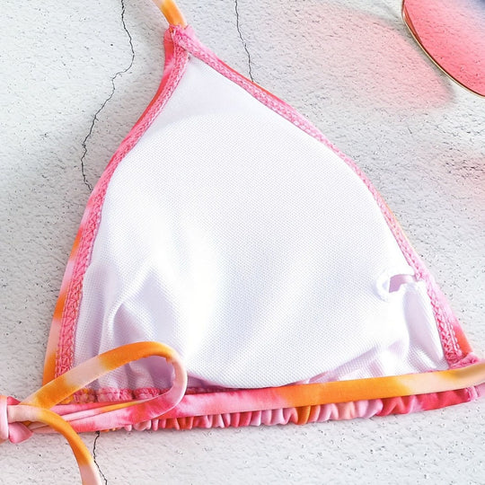 Damen Triangel-Bikini Set mit Wickelrock R&B