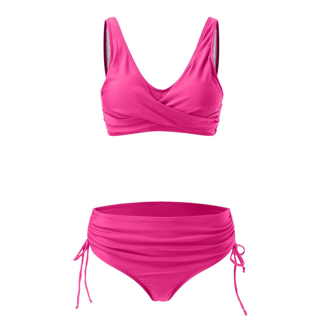 Damen Hochwertiges Wickel-Bikini-Set mit regulierbarem Höschen R&B