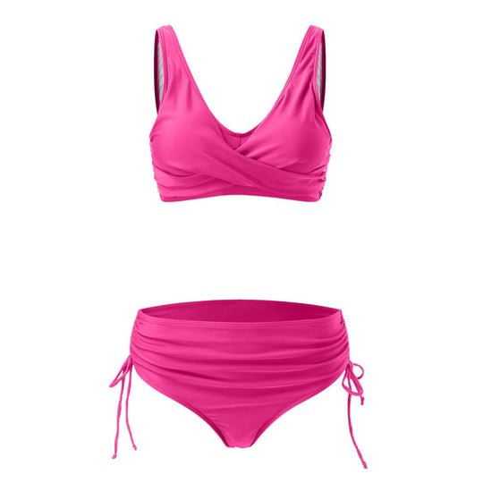 Damen Hochwertiges Wickel-Bikini-Set mit regulierbarem Höschen R&B