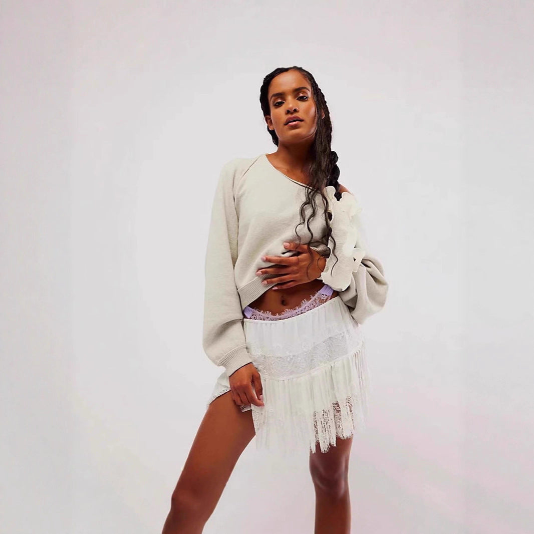 Damen Spitzenrock R&B
