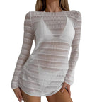 Damen Transparentes Strandoberteil R&B