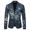 Herren eleganter Blazer mit floralen Mustern und strukturiertem Design