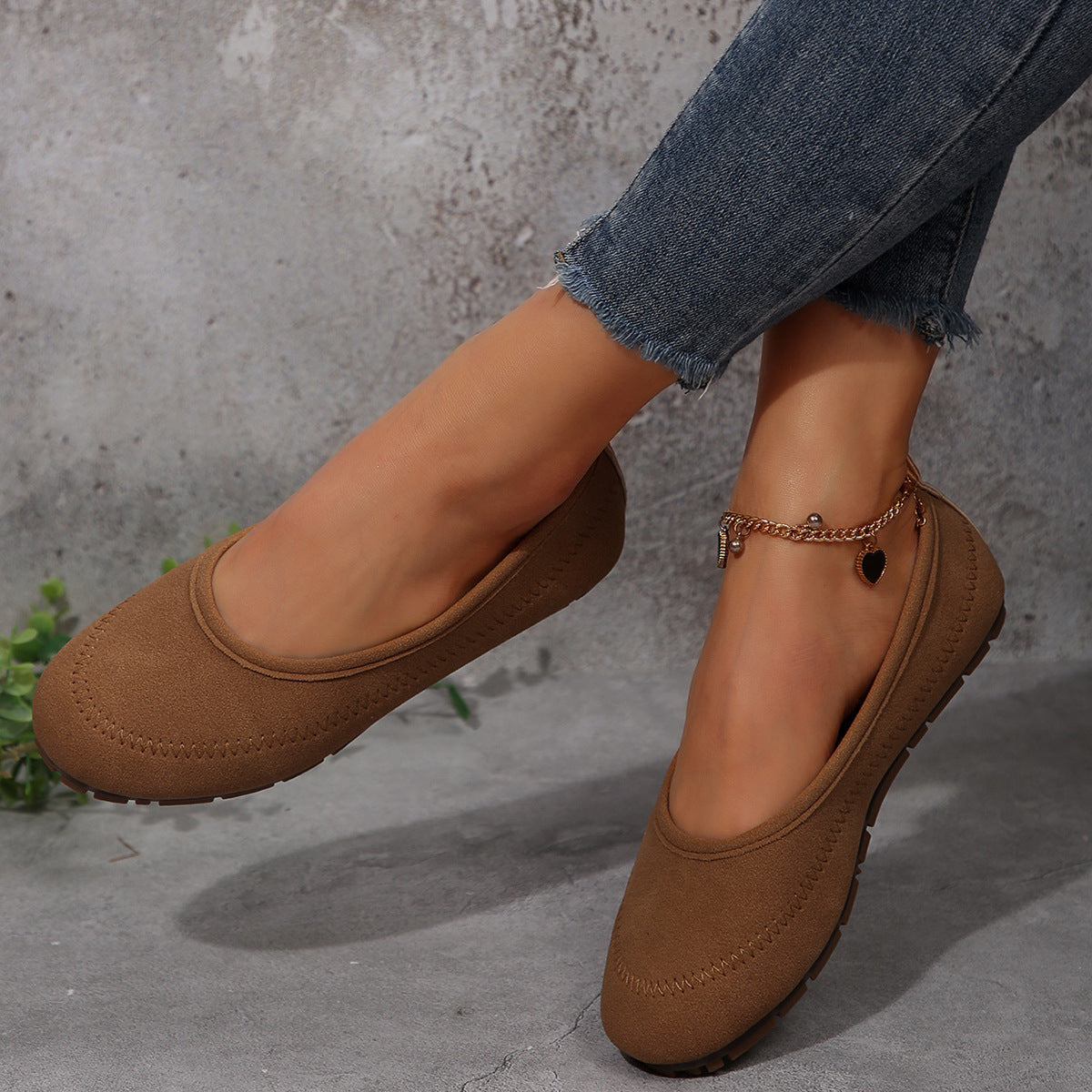 Damen Bequeme Slipper mit atmungsaktivem Obermaterial und rutschfester Sohle R&B