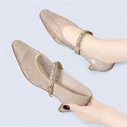 Damen Funkelnde Slingback-Pumps mit zierlichem Riemen und glitzerndem Detail R&B