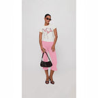 Damen T-Shirt mit kreativem Druck und figurbetontem Schnitt R&B