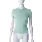 Damen Figurbetontes Kurzarm-T-Shirt mit hochqualitativem Stretch-Material R&B