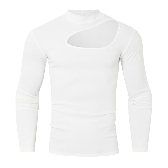 Herren Langarm Funktions-T-Shirt mit innovativem Ausschnitt und atmungsaktiven Eigenschaften R&B