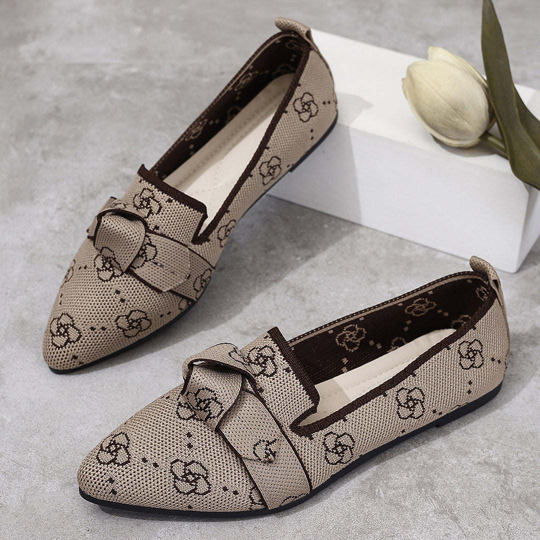 Damen elegante Slip-On Ballerinas mit modischem Knopfdetail R&B