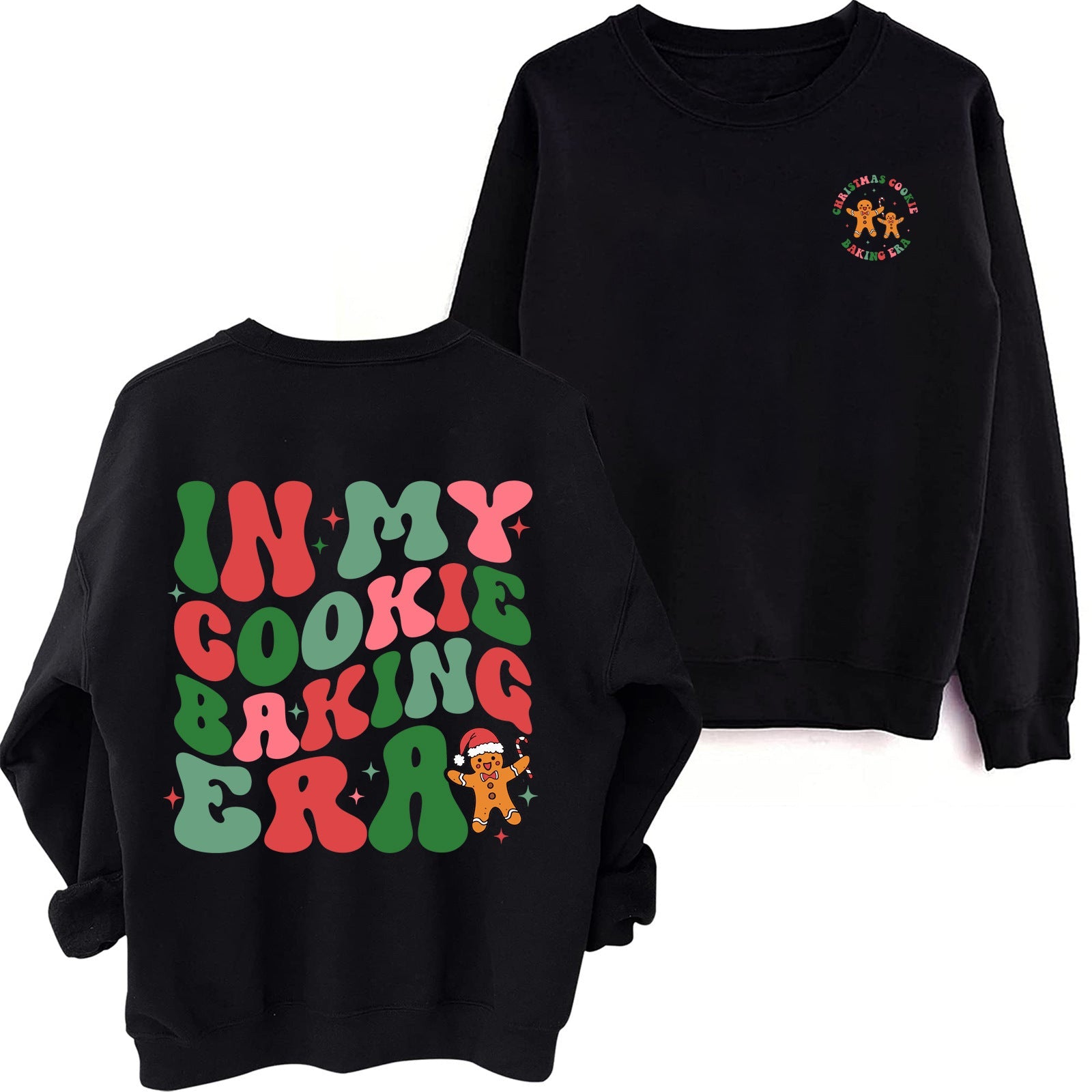 Damen lässiger Pullover mit weihnachtlichem Motiv