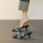 Damen Elegante Slide-Pantoletten mit speziellem Riemen R&B