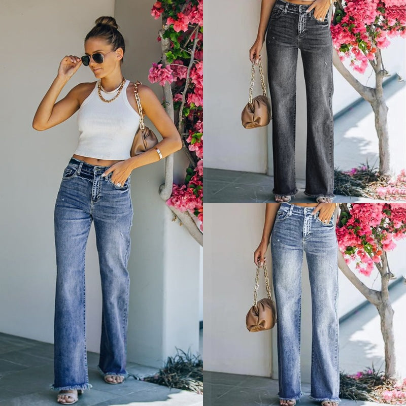 Damen High-Waist Jeans im lässigen Schnitt R&B