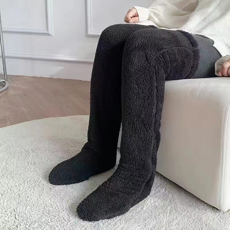 Damen Extra warme Knielange Fleece-Stulpen R&B