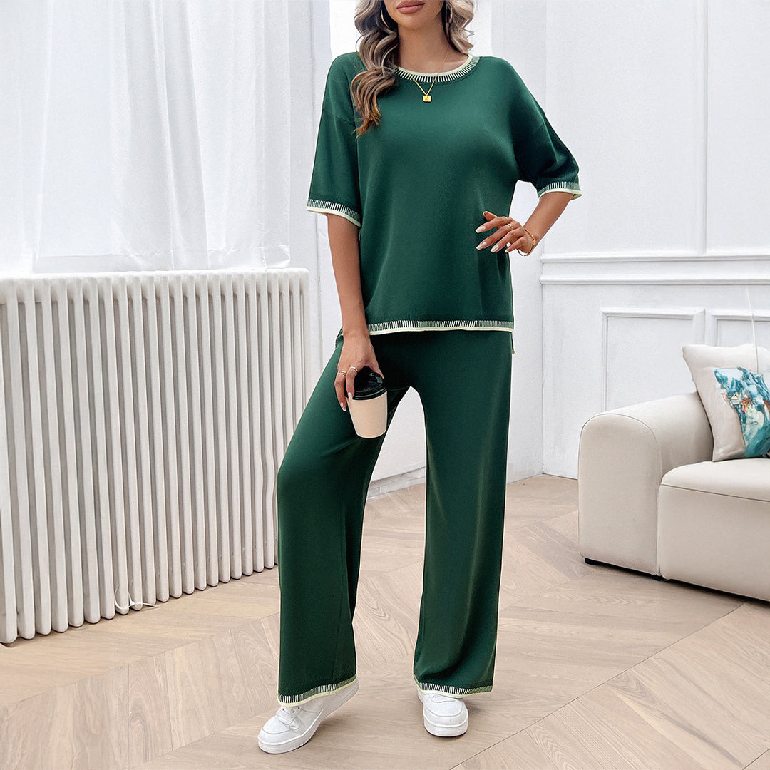 Damen Lässiges Set aus weitem Oberteil und weiten Hosen R&B
